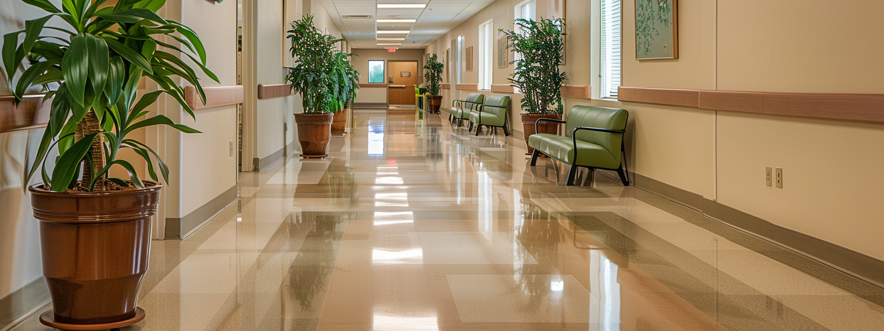 Healthcare facility hallway