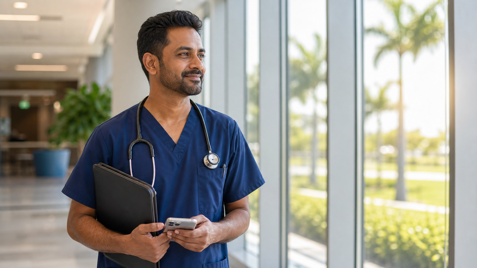 Licensed nurse preparing for a local healthcare referral